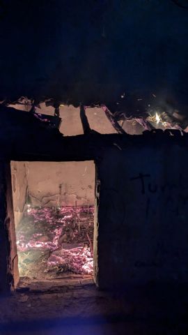Incendio en un almacén abandonado en Villanueva del Río Segura