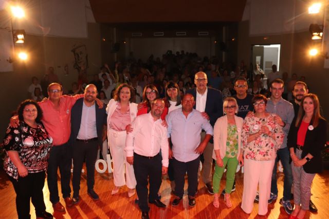 El candidato socialista y actual alcalde de Villanueva del Río Segura, Jesús Viciana, presenta su candidatura ante un repleto Centro Cultural Paco Rabal